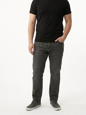 Bestn‎ Men's Slim Fit Black Faded Jeans Size 34 Denim 5-Pocket